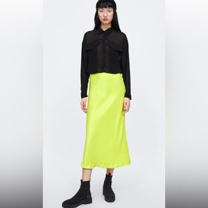 Zara Neon MIDI Skirt